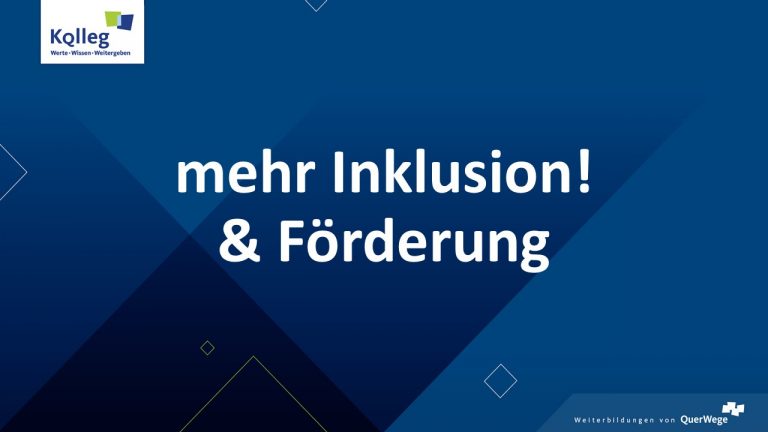 Mehr Inklusion und Förderung